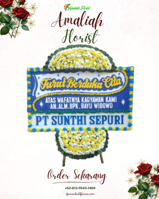 Papan Bunga Duka di Syamtalira Bayu